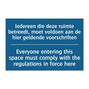 Iedereen die deze ruimte betreedt, /.../ - Everyone entering this space must /.../