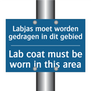 Labjas moet worden gedragen in /.../ - Lab coat must be worn in this /.../