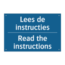 Lees de instructies - Read the instructions & Lees de instructies - Read the instructions