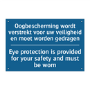 Oogbescherming wordt verstrekt /.../ - Eye protection is provided for /.../
