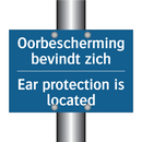 Oorbescherming bevindt zich - Ear protection is located