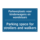 Parkeerplaats voor kinderwagens /.../ - Parking space for strollers and /.../