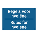 Regels voor hygiëne - Rules for hygiene & Regels voor hygiëne - Rules for hygiene