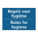 Regels voor hygiëne - Rules for hygiene & Regels voor hygiëne - Rules for hygiene
