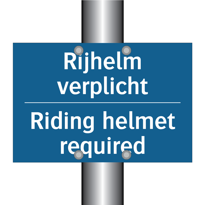 Rijhelm verplicht - Riding helmet required & Rijhelm verplicht - Riding helmet required