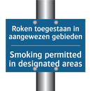 Roken toegestaan in aangewezen /.../ - Smoking permitted in designated /.../