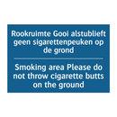 Rookruimte Gooi alstublieft geen /.../ - Smoking area Please do not throw /.../