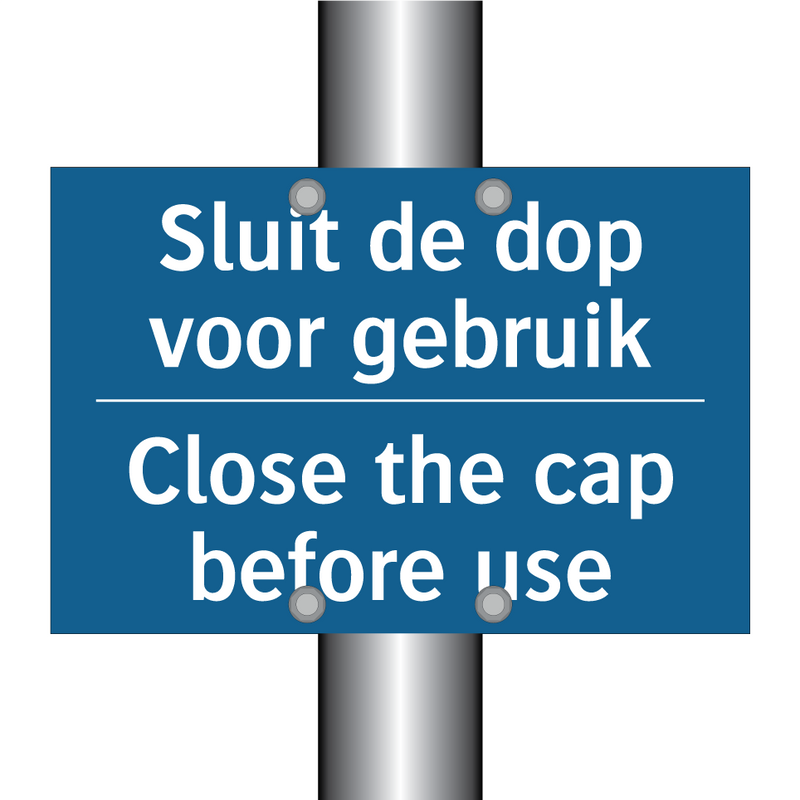 Sluit de dop voor gebruik - Close the cap before use