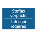 Stofjas verplicht - Lab coat required & Stofjas verplicht - Lab coat required