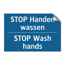 STOP Handen wassen - STOP Wash hands & STOP Handen wassen - STOP Wash hands