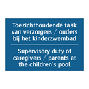 Toezichthoudende taak van verzorgers /.../ - Supervisory duty of caregivers /.../