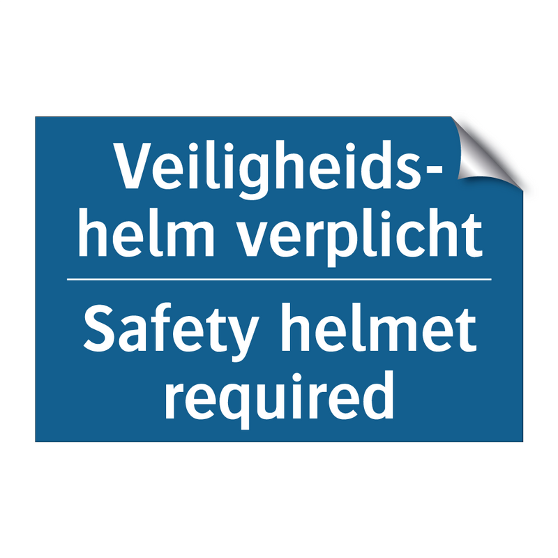 Veiligheids- helm verplicht - Safety helmet required