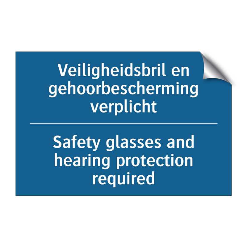 Veiligheidsbril en gehoorbescherming /.../ - Safety glasses and hearing protection /.../