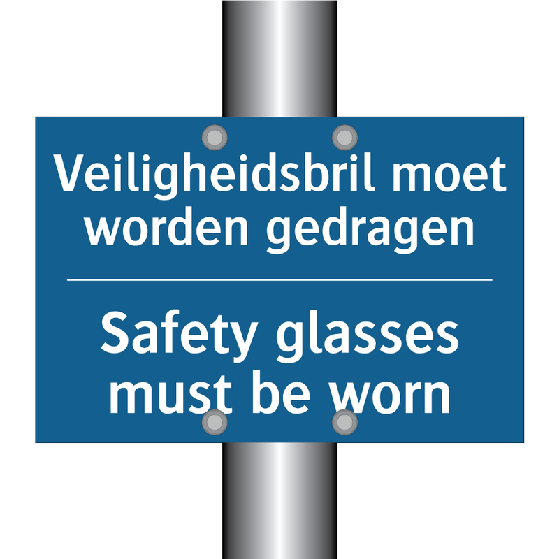 Veiligheidsbril moet worden gedragen /.../ - Safety glasses must be worn