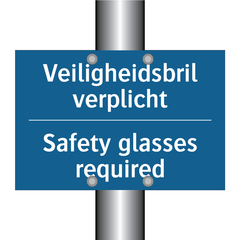 Veiligheidsbril verplicht - Safety glasses required