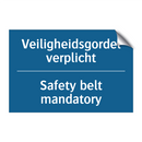 Veiligheidsgordel verplicht - Safety belt mandatory