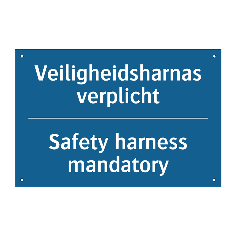 Veiligheidsharnas verplicht - Safety harness mandatory