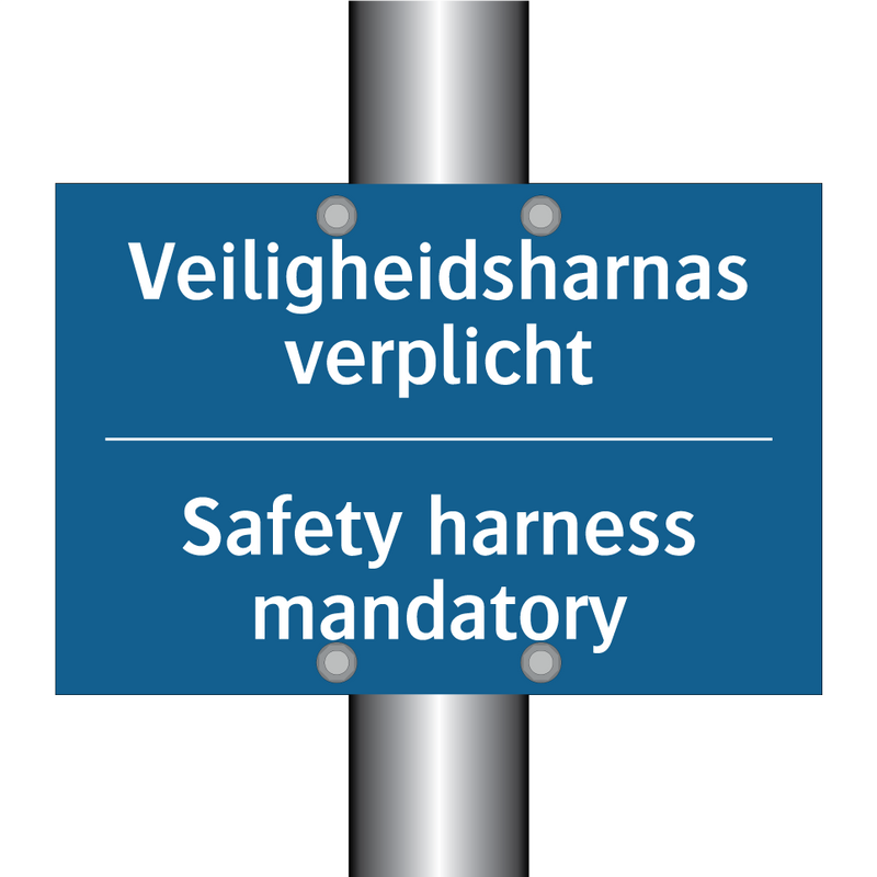 Veiligheidsharnas verplicht - Safety harness mandatory