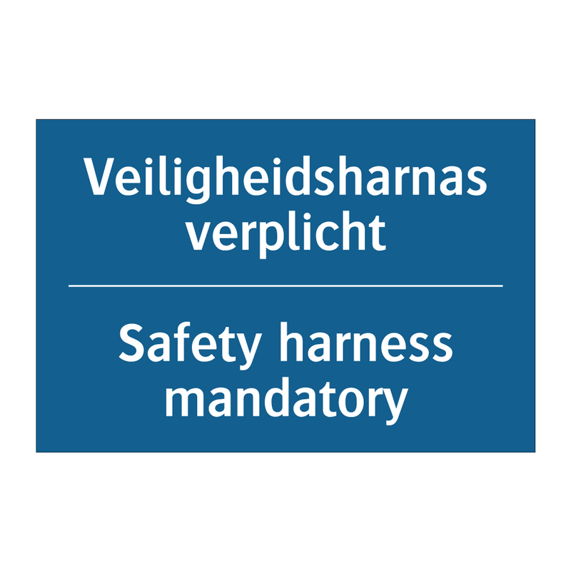Veiligheidsharnas verplicht - Safety harness mandatory