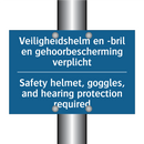 Veiligheidshelm en -bril en gehoorbescherming /.../ - Safety helmet, goggles, and hearing /.../