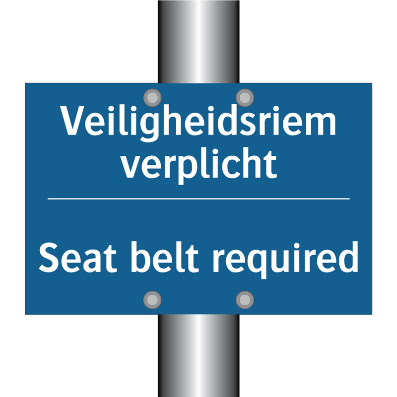 Veiligheidsriem verplicht - Seat belt required & Veiligheidsriem verplicht - Seat belt required
