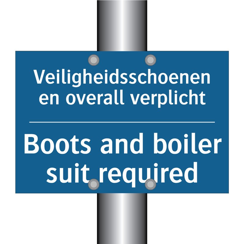 Veiligheidsschoenen en overall /.../ - Boots and boiler suit required