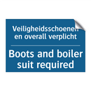 Veiligheidsschoenen en overall /.../ - Boots and boiler suit required