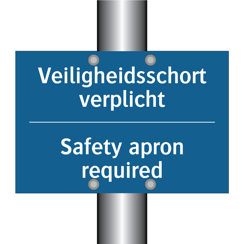 Veiligheidsschort verplicht - Safety apron required