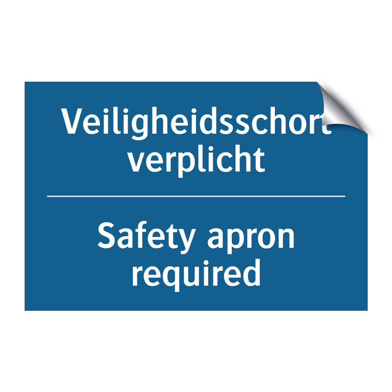 Veiligheidsschort verplicht - Safety apron required