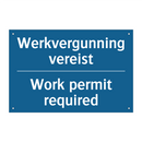 Werkvergunning vereist - Work permit required & Werkvergunning vereist - Work permit required