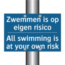 Zwemmen is op eigen risico - All swimming is at your own risk /.../