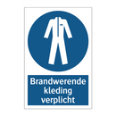 Brandwerende kleding verplicht & Brandwerende kleding verplicht & Brandwerende kleding verplicht