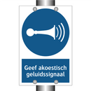 Geef akoestisch geluidssignaal & Geef akoestisch geluidssignaal & Geef akoestisch geluidssignaal
