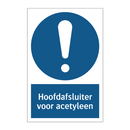 Hoofdafsluiter voor acetyleen & Hoofdafsluiter voor acetyleen & Hoofdafsluiter voor acetyleen