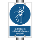 Individueel veiligheidsharnas verplicht & Individueel veiligheidsharnas verplicht