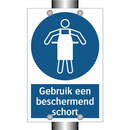 Gebruik een beschermend schort & Gebruik een beschermend schort & Gebruik een beschermend schort