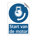 Start van de motor & Start van de motor & Start van de motor & Start van de motor