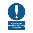 Automatische branddeur omgeving vrij houden & Automatische branddeur omgeving vrij houden