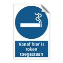 Vanaf hier is roken toegestaan & Vanaf hier is roken toegestaan & Vanaf hier is roken toegestaan