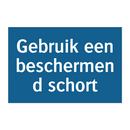 Gebruik een beschermend schort & Gebruik een beschermend schort & Gebruik een beschermend schort