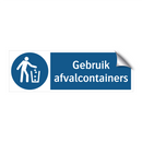 Gebruik afvalcontainers & Gebruik afvalcontainers & Gebruik afvalcontainers