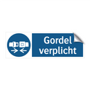 Gordel verplicht & Gordel verplicht & Gordel verplicht & Gordel verplicht