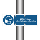 LET OP! Draag ademhalingsbescherming & LET OP! Draag ademhalingsbescherming