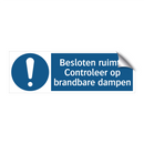 Besloten ruimte Controleer op brandbare dampen & Besloten ruimte Controleer op brandbare dampen