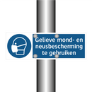 Gelieve mond- en neusbescherming te gebruiken & Gelieve mond- en neusbescherming te gebruiken