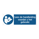 Lees de handleiding voordat u het gebruikt & Lees de handleiding voordat u het gebruikt