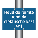 Houd de ruimte rond de elektrische kast vrij & Houd de ruimte rond de elektrische kast vrij