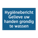 Hygiënebericht Gelieve uw handen grondig te wassen
