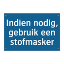 Indien nodig, gebruik een stofmasker & Indien nodig, gebruik een stofmasker