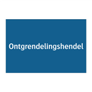 Ontgrendelingshendel & Ontgrendelingshendel & Ontgrendelingshendel & Ontgrendelingshendel